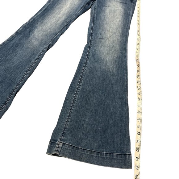 LUCKY BRAND Flare Jeans Size 0 / 25 Snap Zip Closure Mid Rise 4 Pockets - Picture 10 of 15